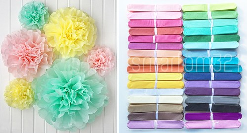 Tissue Pom Poms Paper Flower Home Wedding Birthday Tea Party Table Decoration - Picture 1 of 41