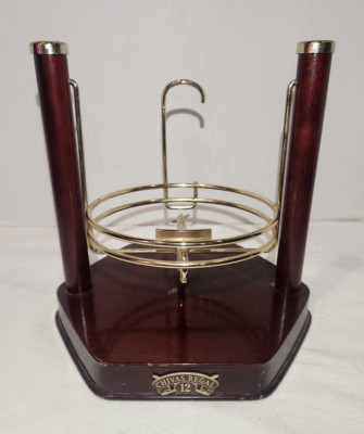 Chivas Regal Scotch Whisky Pouring Stand Wooden Display Swinging Bottle Cradle