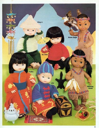 Crochet Around The World 14 Dolls Brave Eagle, Juanita More! Mangelsen Booklet - Picture 3 of 3