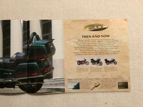 HONDA GOLD WING SE 20TH ANNIVERSARY MOTORCYCLE GL1500SE Sales Brochure 1995 - Picture 5 of 6