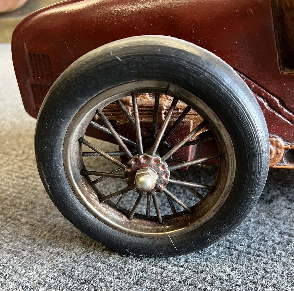 Bugatti 1920s-1930s Style Resin Race Car w/driver Sculpture