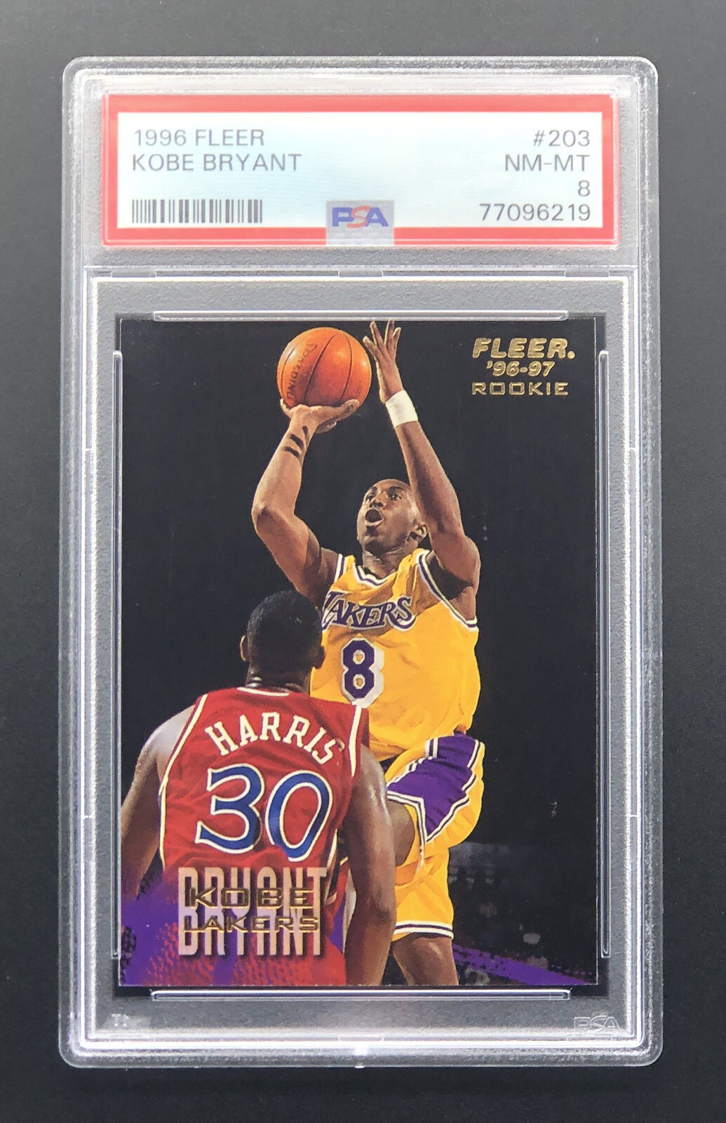 Kobe Bryant 1996 Fleer 203 [ PSA 8 ] Rookie RC [ NEW GRADE ]