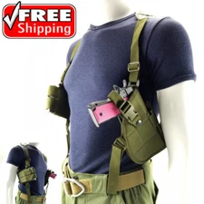 US Tactical Concealed Pistol Shoulder Gun Holster with Magazine Pouch Adjustable