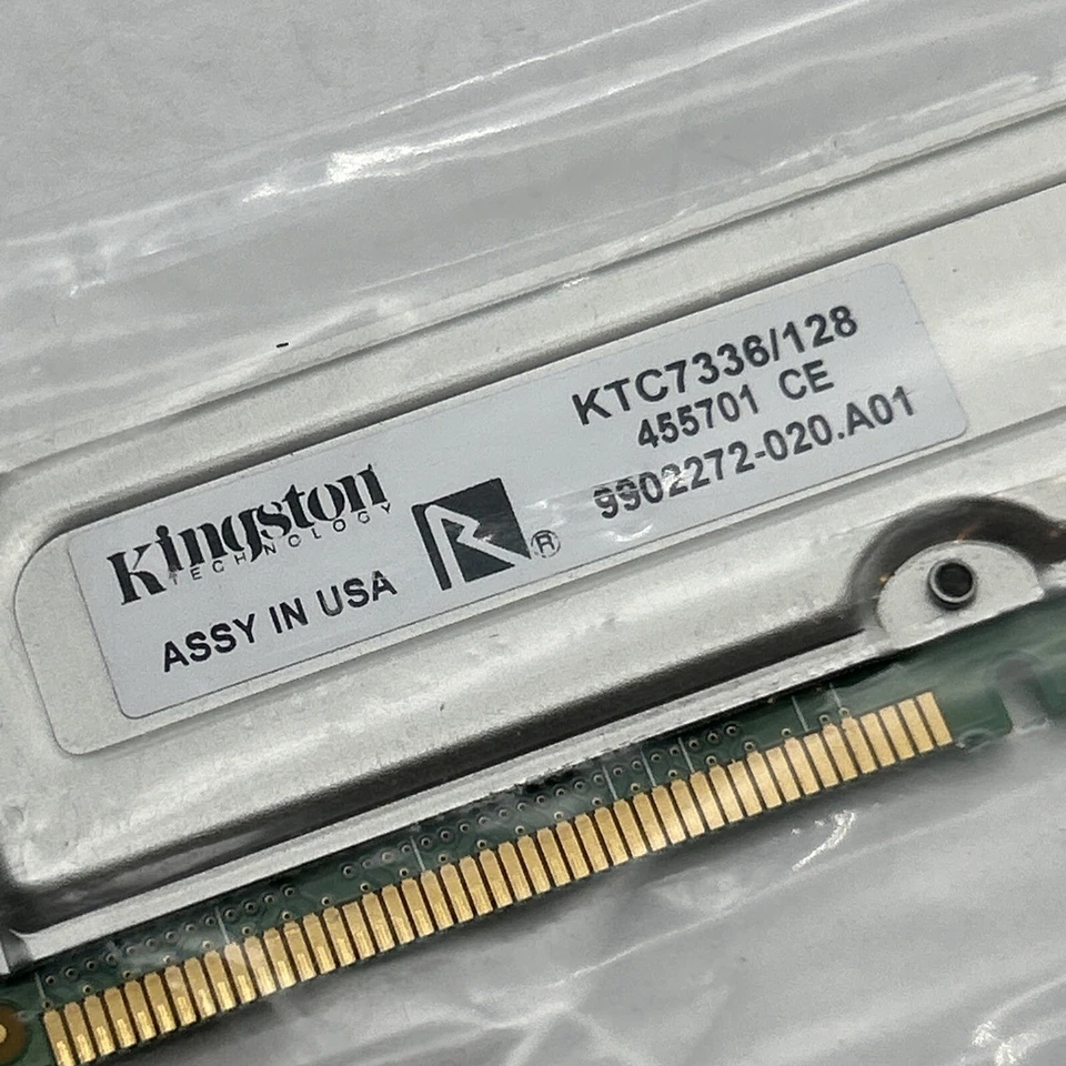 256MB ECC 2x128mb Kingston RAMBUS Modules 600 184 pin RDram Memory #KTC7336/128 - Image 2 of 4