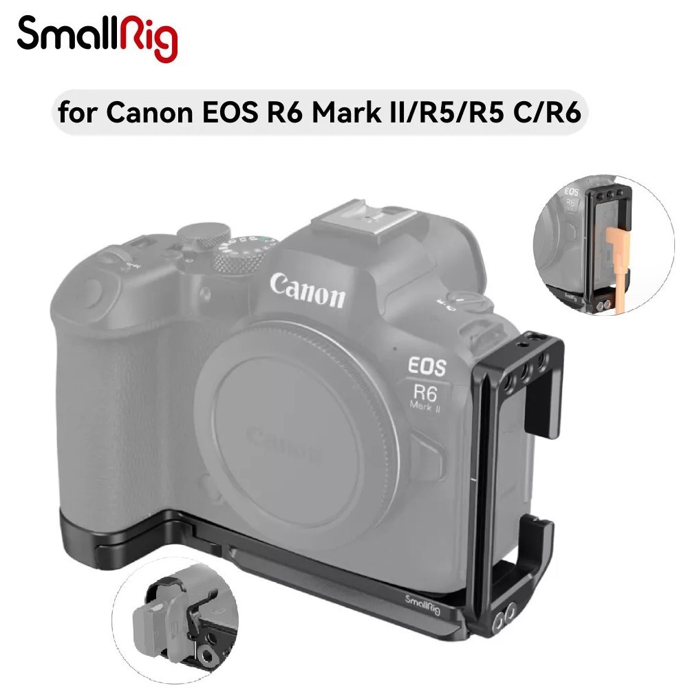 SmallRig L-Bracket Quick-Release Plate for Canon EOS R6 Mark II R5 R5 C  R6 - Main Image