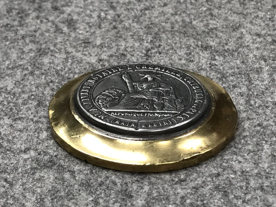 Plaque de Notaire, Pivert à Chemillé (49), époque Louis-Philippe, XIX°siècle. - Photo 3/4