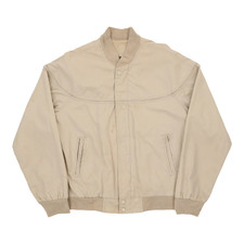 Sears Bomber Jacket - Large Beige Cotton
