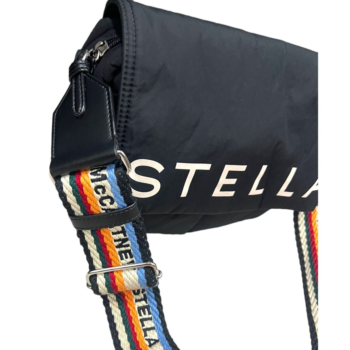 Stella McCartney Medium Eco Padded Nylon Logo Shoulder Stella McCartney Medium Eco Padded Nylon Logo Shoulder