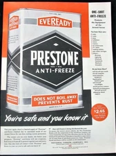 Vtg 1945 Large Picture of Prestone Eveready Anti-Freeze Photo Print Ad