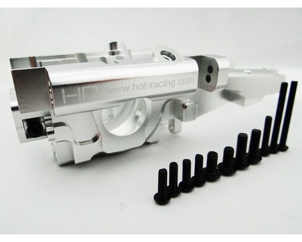 Hot Racing Paratia Posteriore Secure Lock Argento Per Traxxas 1/10 Revo/E-Revo