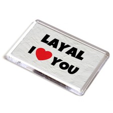 FRIDGE MAGNET - Layal - I Love You - Name Gift