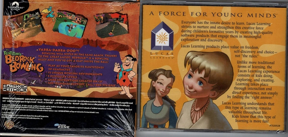 Flintstone Bedrock Bowling & Star Wars Jar Jar's Journey Pc New Fun For Everyone - Image 2 of 2