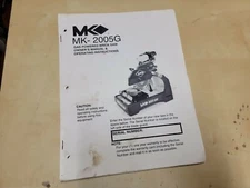 MK Diamond MK-2005G Gas Powered Brick Saw Owners Manual 