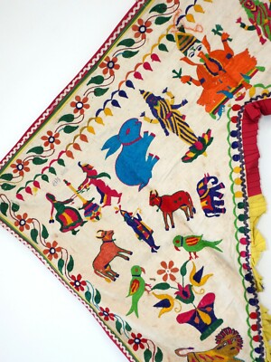 Ancienne Tenture Toran Porte Bienvenue - Décoration Murale Inde - DV29