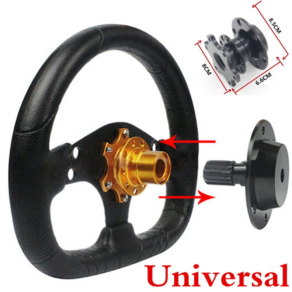 Volante Coche Negro Liberación Rápida HUB Racing Adaptador Snap Off Kit Accesorio Foto 4 de 4