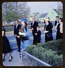 Holy Communion - 1962 stereo realist slide POPIEL STUDIO #280