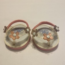 Build A Bear Pink White Floral Flower Sandals