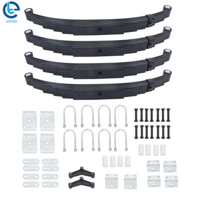 3500lbs 6-leaf spring Tandem Trailer Axle Suspension Kit w/ U-bolt For 7000lbs