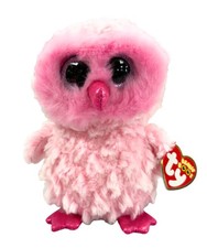 Ty Beanie Boos - Twiggy the Owl, Glitter Eyes, MWMT Stuffed Animal Toy