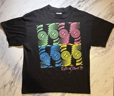 Rare Vintage Rolling Stones 1989 North American Tour T Shirt L Single Stitch Tee