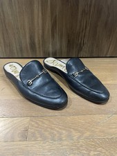 Sam Edelman Linnie Bit Mule Size 8.5 Black Leather Slip-On Loafers Shoes Preppy