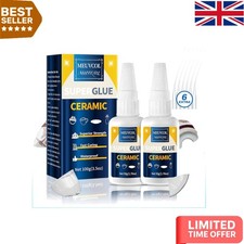 Ceramic Super Glue 100g - Clear, Fast Drying, Waterproof Adhesive for Repairs