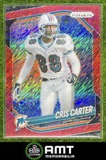 Cris Carter 2025 Panini Prizm Red Shimmer 22/49 Miami Dolphins #214