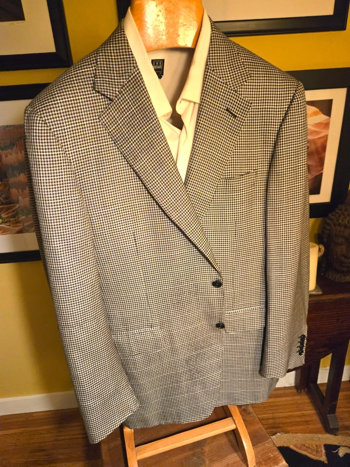 Casaco esportivo CANALI mistura de lã e seda, lindo pano, estado perfeito, masculino 42R - Imagem 4 de 4