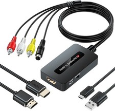 HDMI to S Video RCA Converter, 1080P HDMI to AV Composite S-Video 2 in 1 Convert