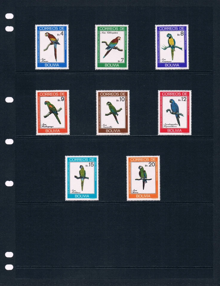 Valor Scott de $19,35 - 1988 bolivia loros América del Sur aves CV MNH NH UMM Foto 2 de 4