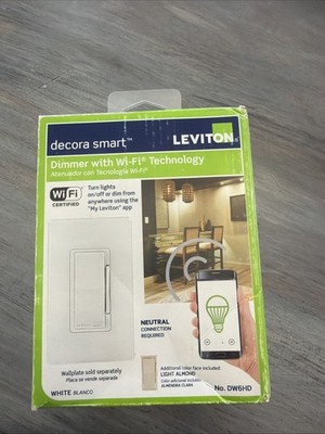 Leviton DW6HD Decora Smart Wi-Fi Dimmer Switch - White/Light Almond