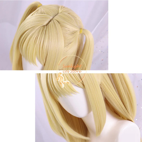 MisaMisa Cosplay Wig Long Golden Yellow Women Misa Amane Anime Cosplay Wig Heat - Afbeelding 6 van 28