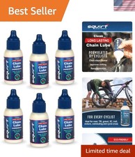 Chain Lube for Bikes 0.5 Oz, 6 Pack   Long-Lasting Lubricant for All Bike Cha...