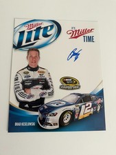 Signed 2013 Brad Keselowski Miller Lite Sprint Cup Champion Postcard