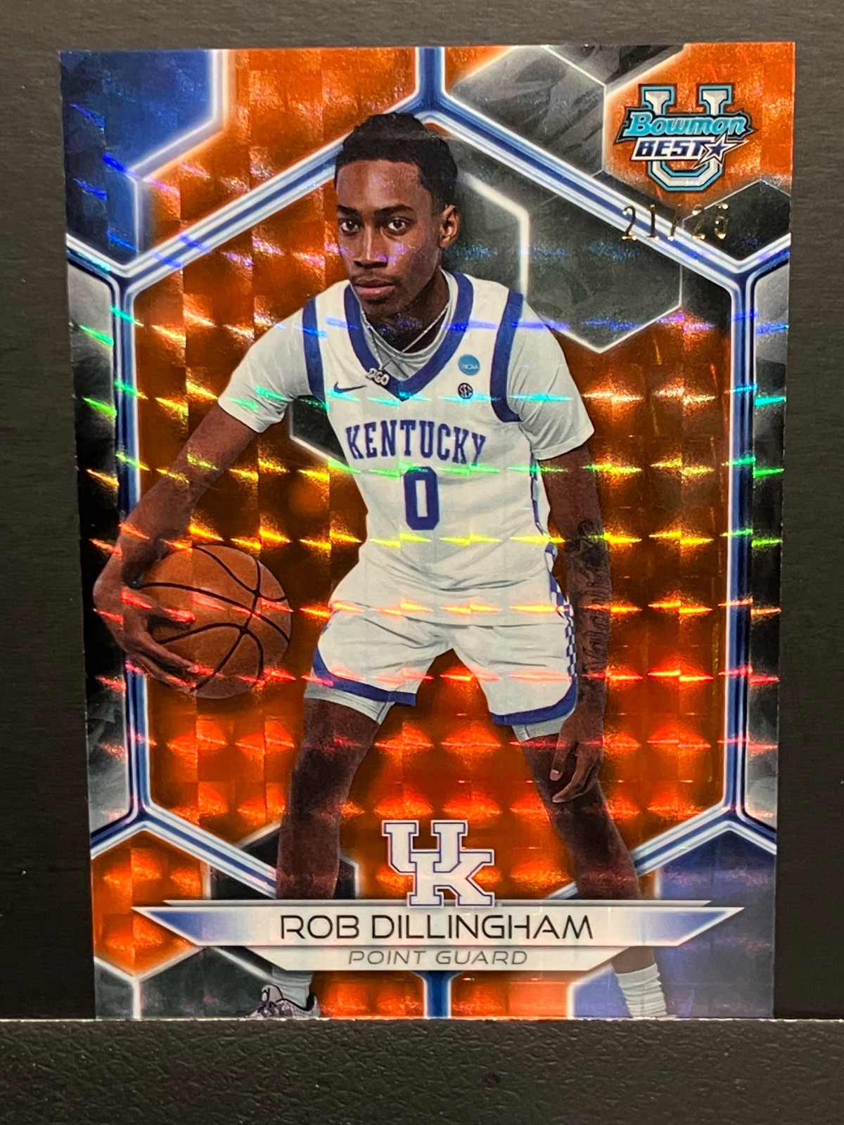 2023-24 Bowman University Best - Robert Dillingham #40 Orange Refractor /25 (RC)