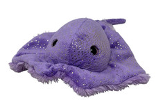 AURORA Purple Stingray 10" Plush 2017 Sparkles Glitter Stuffed Animal EUC