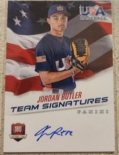 2015 USA Baseball 18U National Team Signatures #6 Jordan Butler #'d 205/499