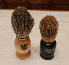 2 VTG THE ART OF SHAVING NY M -Pure Badger Shaving Brushes Resin Wood Handle