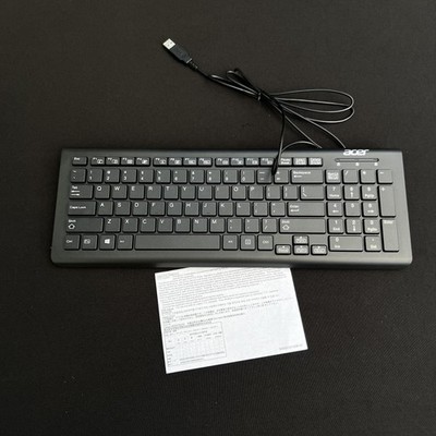 Acer KBAY211 USB Wired Keyboard Full Size Numeric Keypad Black DKUSB1P0CA