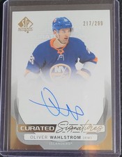 2024 SP Authentic Oliver Wahlstrom Curated Signatures Auto 217/299 – Islanders