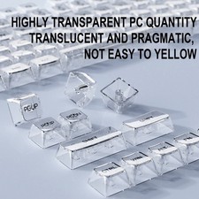 Crystal Transparent PC Keycaps MDA131 Keys for MX Switches Keyboards Key Caps