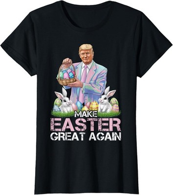 Make Easter Great Again Trump Spring Hunt Eggs Ladies' Crewneck T-Shirt