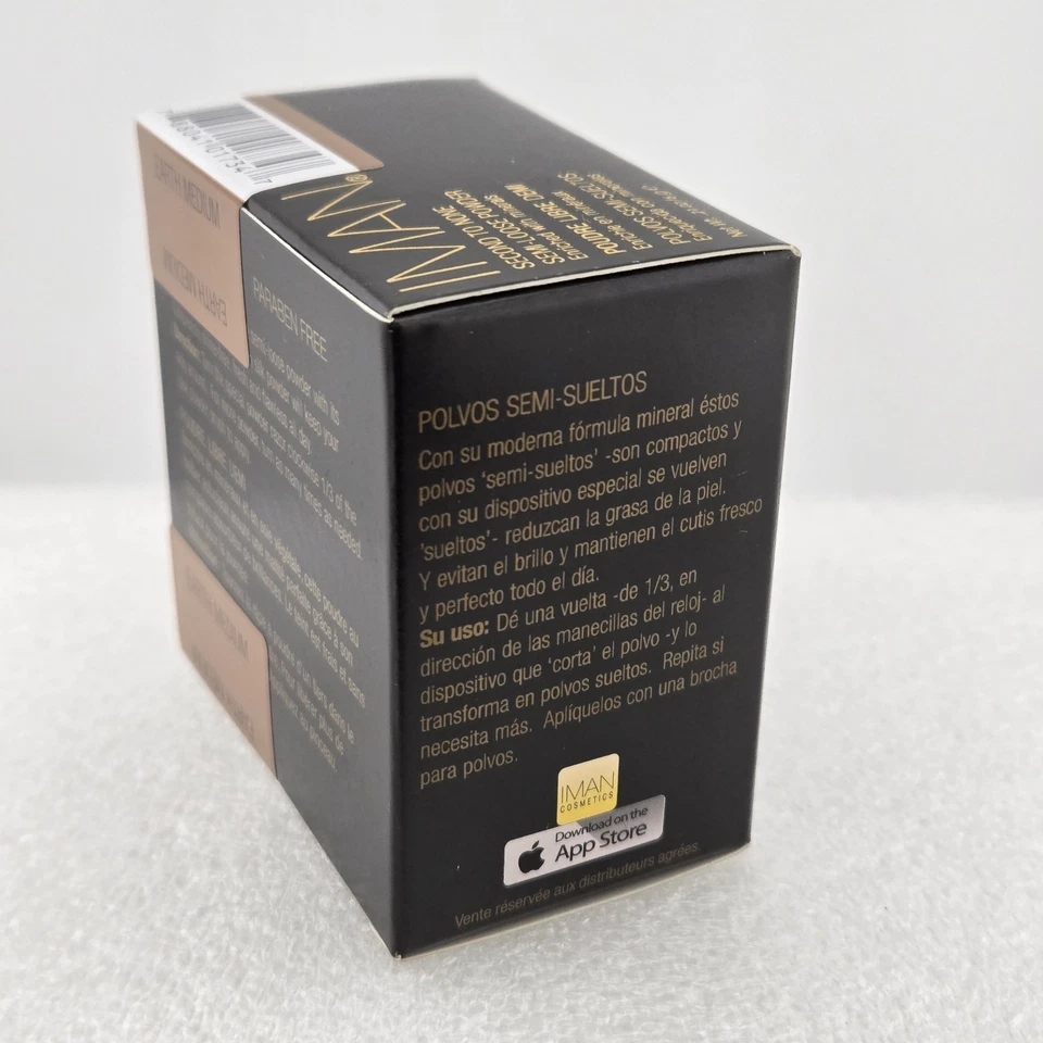 IMAN Second to None Semi-Loose Powder 0.21oz EARTH MEDIUM Enriched Minerals NIB - Image 4 of 4