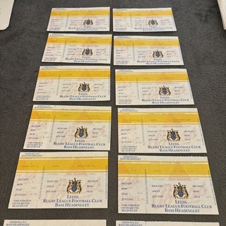 Collection of 12 Rugby League Tickets Leeds Rhinos 1991/92 season