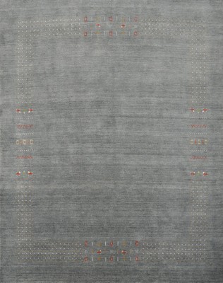 Chic Grey Gabbeh Rug 9x9 with Intricate Patterns Ideal for Any Living Space