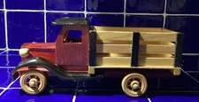 VTG- Hand Crafted Wooden Truck Circa 1925- 10” Long