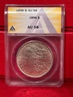 1896 Morgan Silver Dollar - ANACS AU58