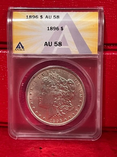 1896 Morgan Silver Dollar - ANACS AU58