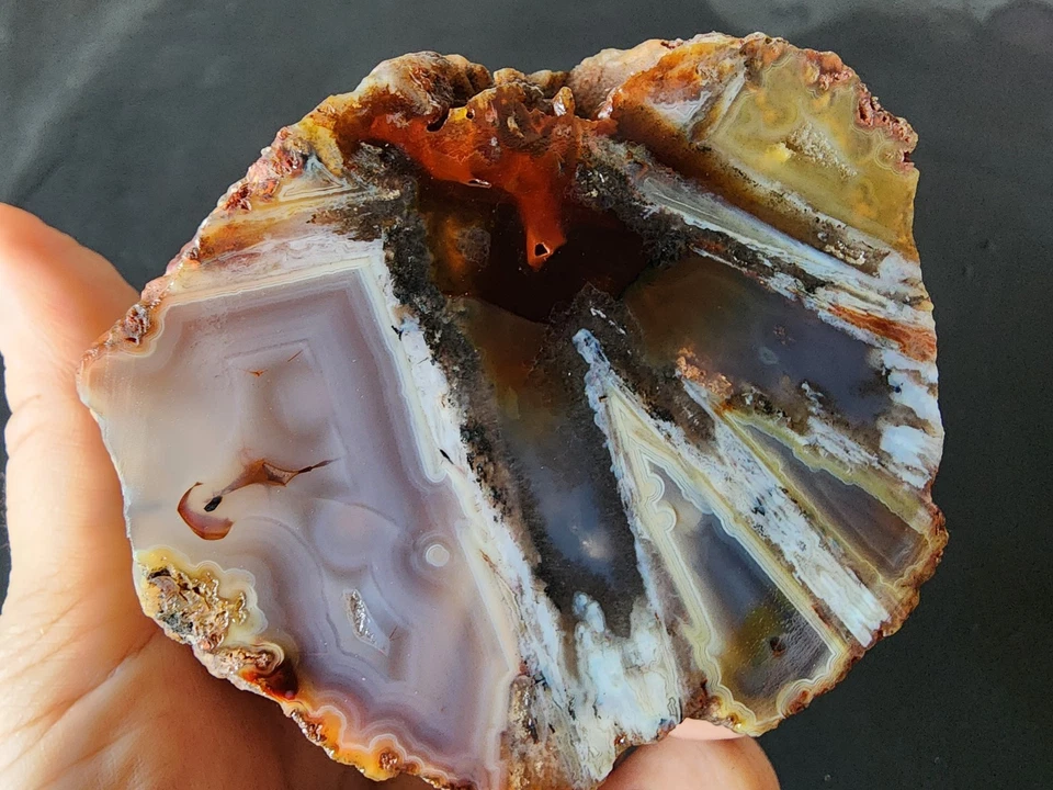 14.3 oz (406 gr) Agate Decor, Pseudomorph Agate, Natural Agate Specimen, アゲートの一対 - Image 3 of 4