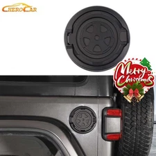 Black Fuel Filler Door Gas Tank Cap Cover Trim Replace for 18+ Jeep Wrangler JL